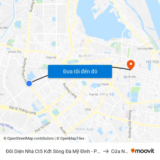 Đối Diện Nhà Ct5 Kđt Sông Đà Mỹ Đình - Phạm Hùng to Cửa Nam map