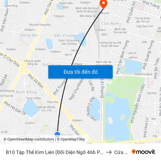 B10 Tập Thể Kim Liên (Đối Diện Ngõ 46b Phạm Ngọc Thạch) to Cửa Nam map
