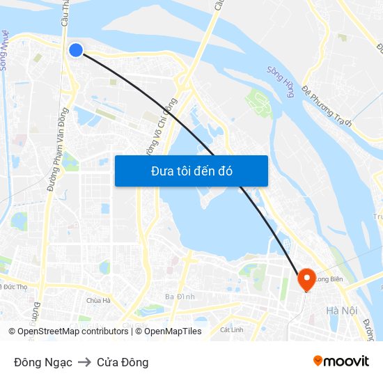 Đông Ngạc to Cửa Đông map