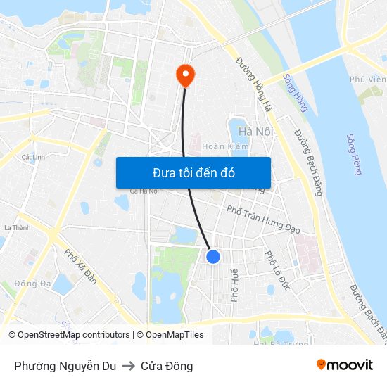 Phường Nguyễn Du to Cửa Đông map