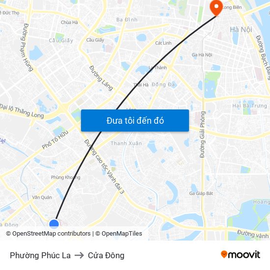 Phường Phúc La to Cửa Đông map