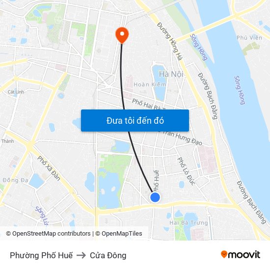 Phường Phố Huế to Cửa Đông map