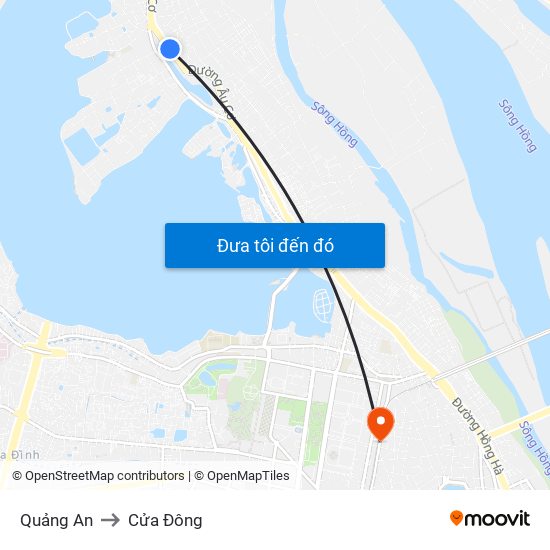 Quảng An to Cửa Đông map