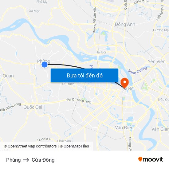 Phùng to Cửa Đông map