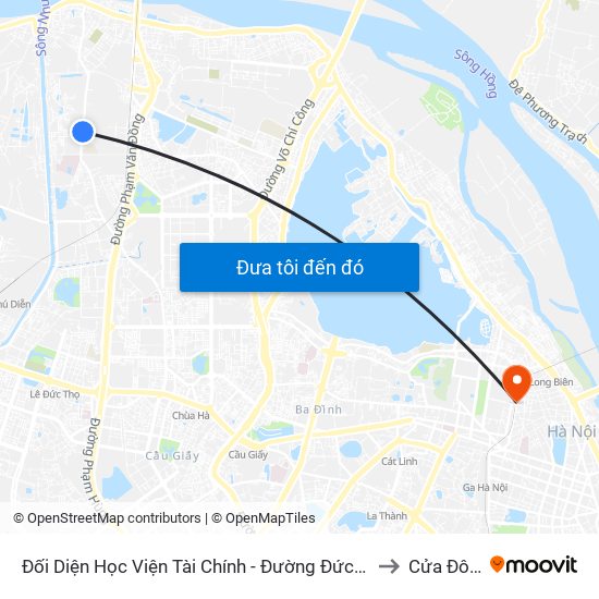 Đối Diện Học Viện Tài Chính - Đường Đức Thắng to Cửa Đông map