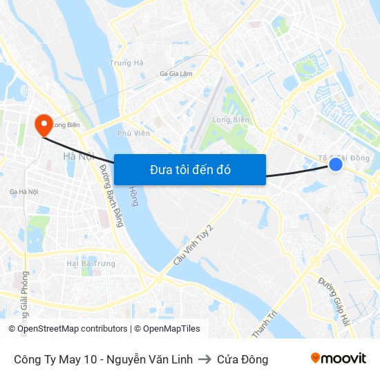 Công Ty May 10 - Nguyễn Văn Linh to Cửa Đông map