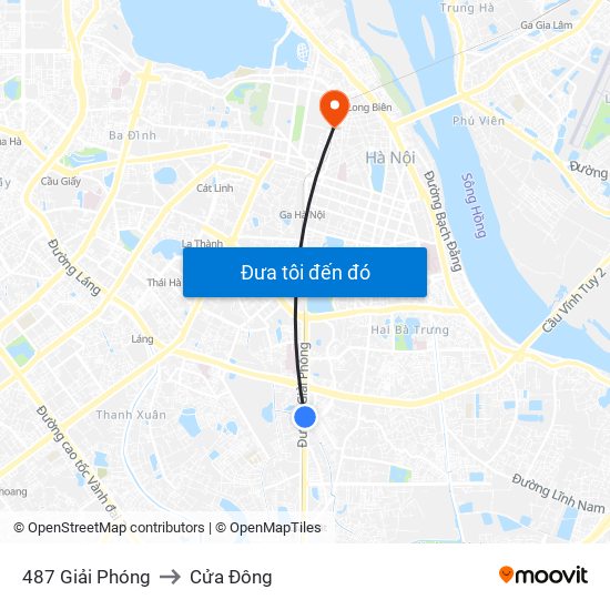 487 Giải Phóng to Cửa Đông map