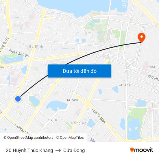 20 Huỳnh Thúc Kháng to Cửa Đông map