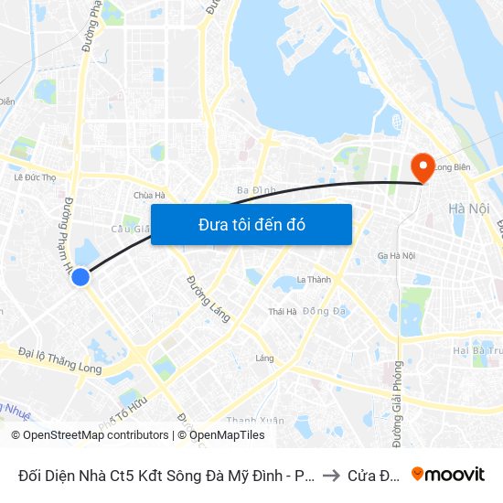 Đối Diện Nhà Ct5 Kđt Sông Đà Mỹ Đình - Phạm Hùng to Cửa Đông map