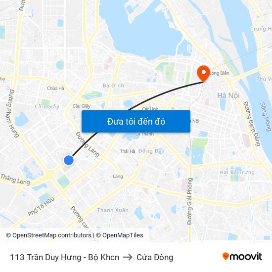 113 Trần Duy Hưng - Bộ Khcn to Cửa Đông map