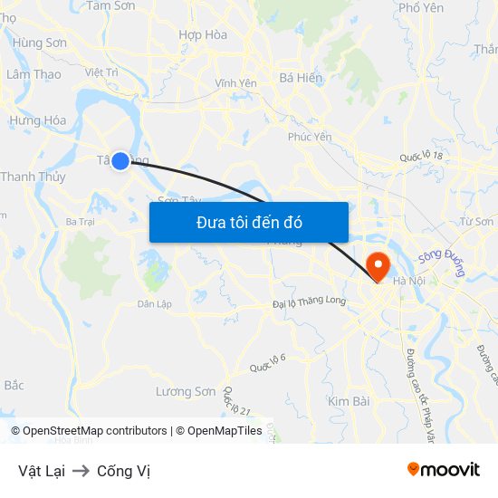 Vật Lại to Cống Vị map