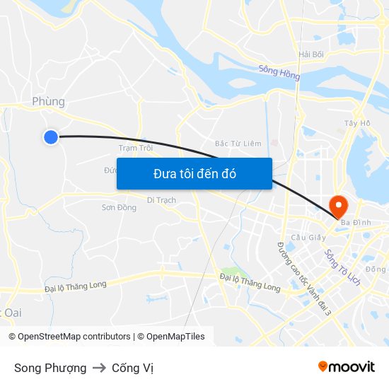 Song Phượng to Cống Vị map