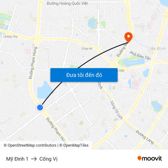 Mỹ Đình 1 to Cống Vị map