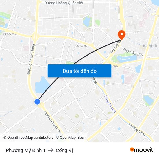 Phường Mỹ Đình 1 to Cống Vị map