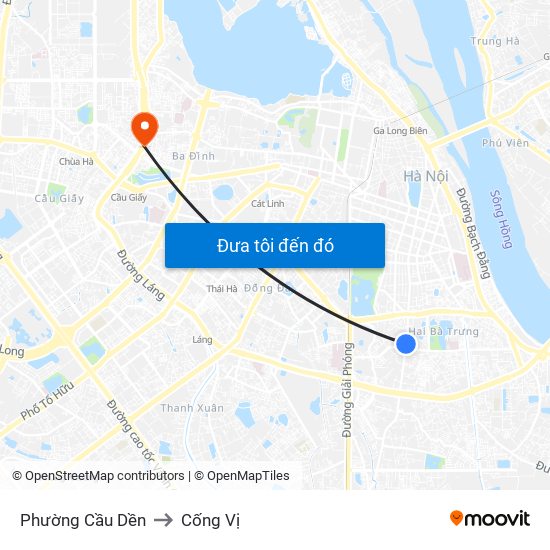 Phường Cầu Dền to Cống Vị map