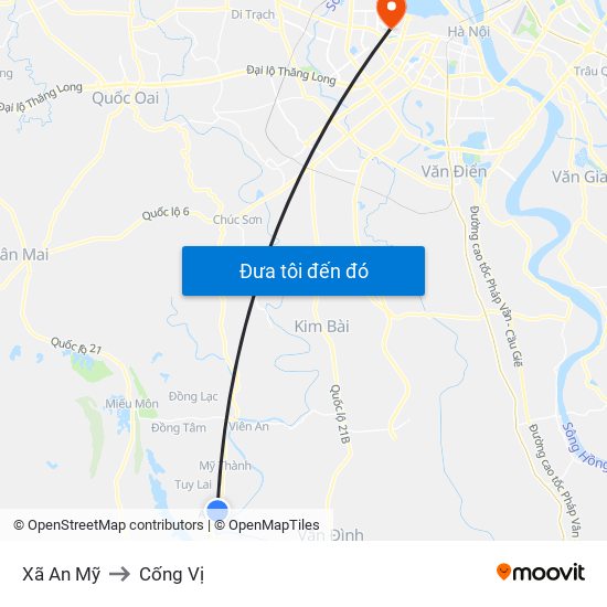 Xã An Mỹ to Cống Vị map