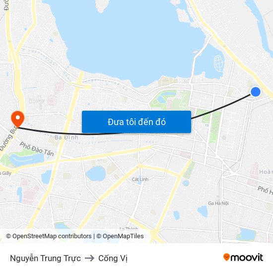 Nguyễn Trung Trực to Cống Vị map