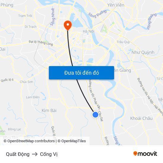 Quất Động to Cống Vị map