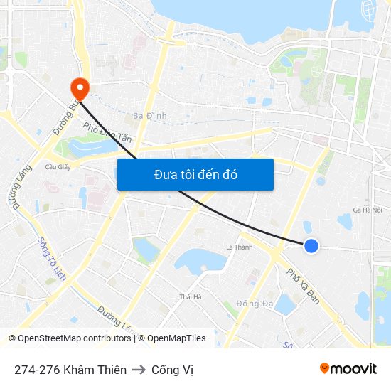 274-276 Khâm Thiên to Cống Vị map