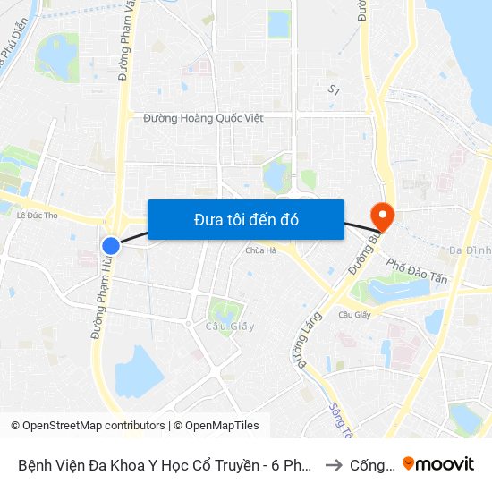 Công Ty Miwon - Phạm Hùng to Cống Vị map