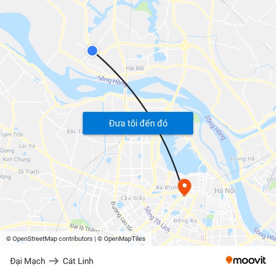 Đại Mạch to Cát Linh map