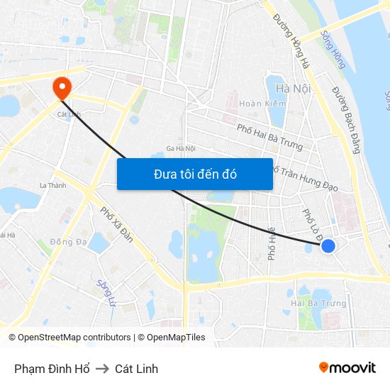 Phạm Đình Hổ to Cát Linh map