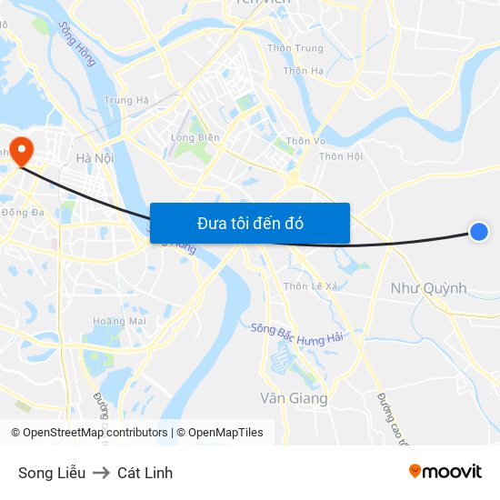 Song Liễu to Cát Linh map