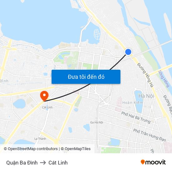 Quận Ba Đình to Cát Linh map