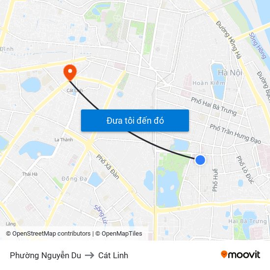 Phường Nguyễn Du to Cát Linh map