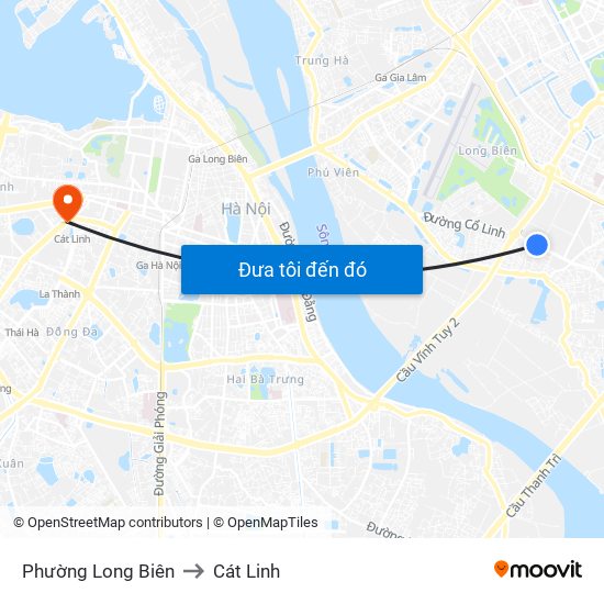 Phường Long Biên to Cát Linh map