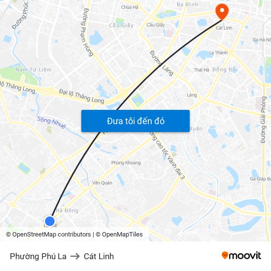 Phường Phú La to Cát Linh map