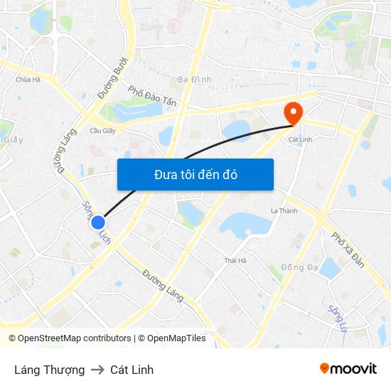 Láng Thượng to Cát Linh map