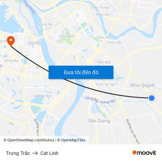 Trưng Trắc to Cát Linh map