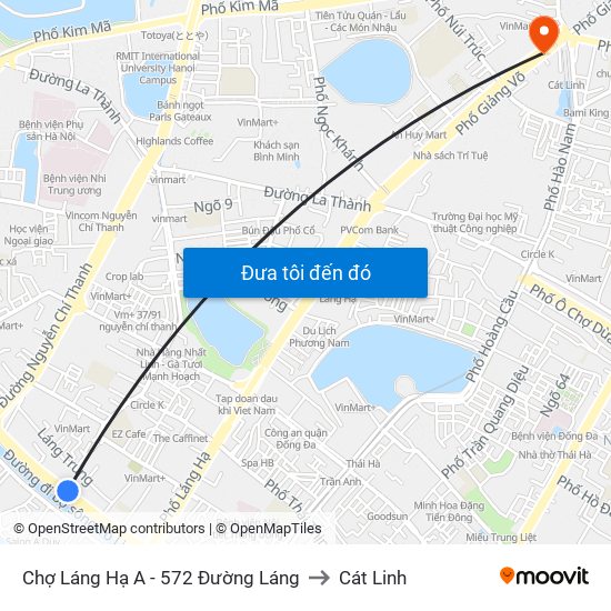 Chợ Láng Hạ A - 572 Đường Láng to Cát Linh map