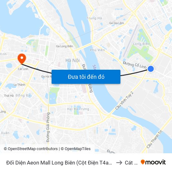 Đối Diện Aeon Mall Long Biên (Cột Điện T4a/2a-B Đường Cổ Linh) to Cát Linh map