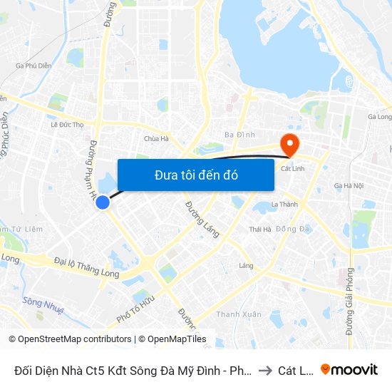 Đối Diện Nhà Ct5 Kđt Sông Đà Mỹ Đình - Phạm Hùng to Cát Linh map