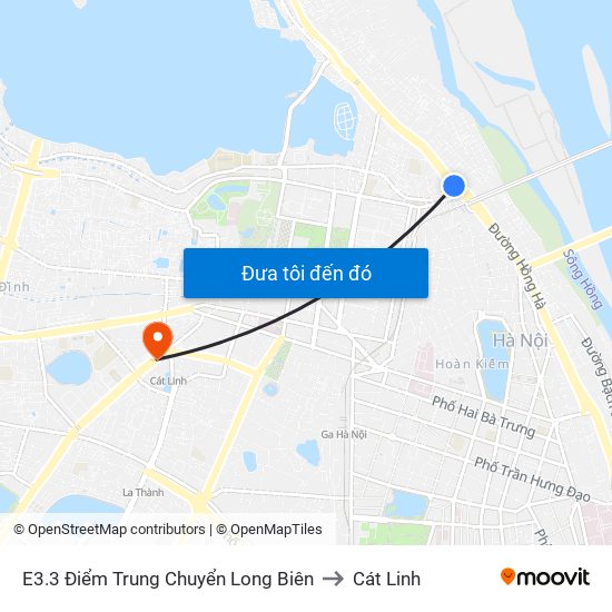 E3.3 Điểm Trung Chuyển Long Biên to Cát Linh map