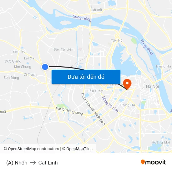 (A) Nhổn to Cát Linh map