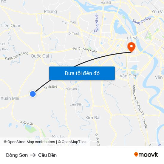 Đông Sơn to Cầu Dền map