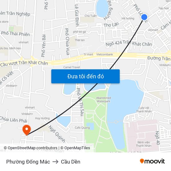 Phường Đống Mác to Cầu Dền map