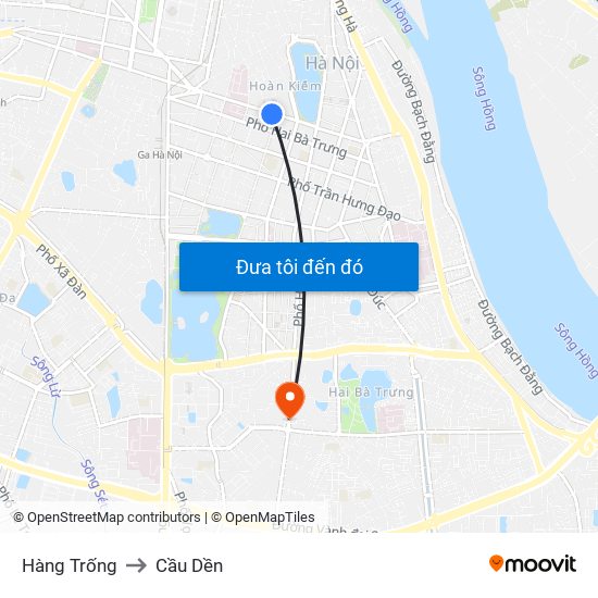 Hàng Trống to Cầu Dền map