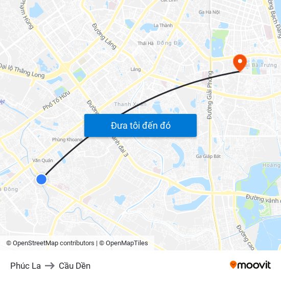 Phúc La to Cầu Dền map