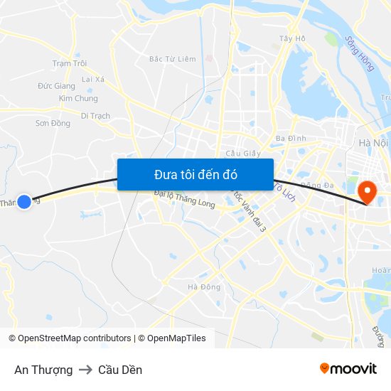 An Thượng to Cầu Dền map