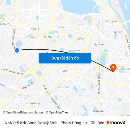 Nhà Ct5 Kđt Sông Đà Mỹ Đình - Phạm Hùng to Cầu Dền map
