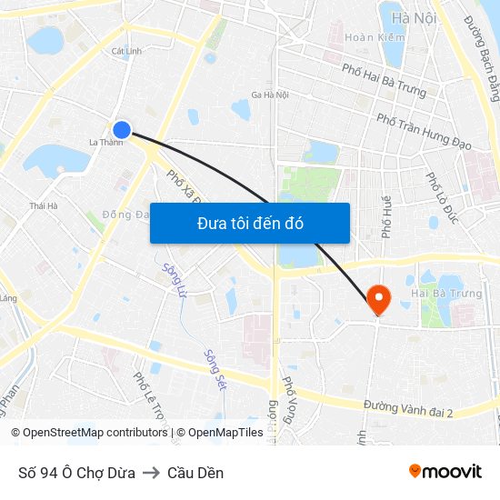 Số 94 Ô Chợ Dừa to Cầu Dền map