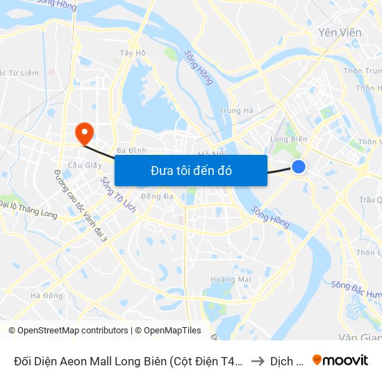 Đối Diện Aeon Mall Long Biên (Cột Điện T4a/2a-B Đường Cổ Linh) to Dịch Vọng map