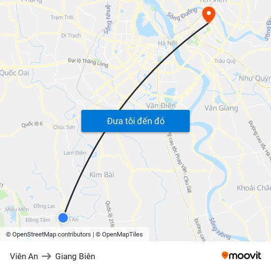 Viên An to Giang Biên map