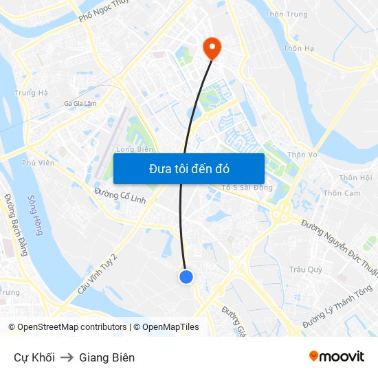 Cự Khối to Giang Biên map