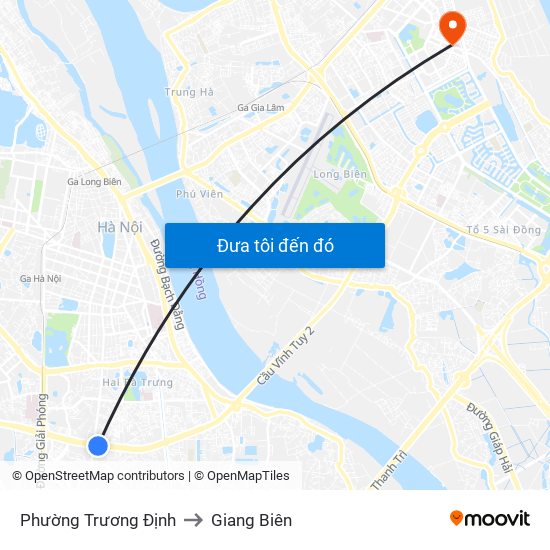 Phường Trương Định to Giang Biên map