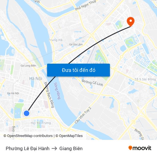 Phường Lê Đại Hành to Giang Biên map